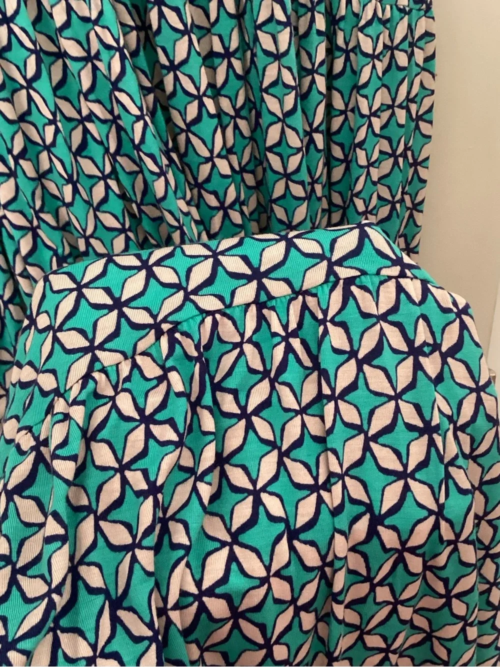 Maeve Teal Geo Halter Maxi Dress